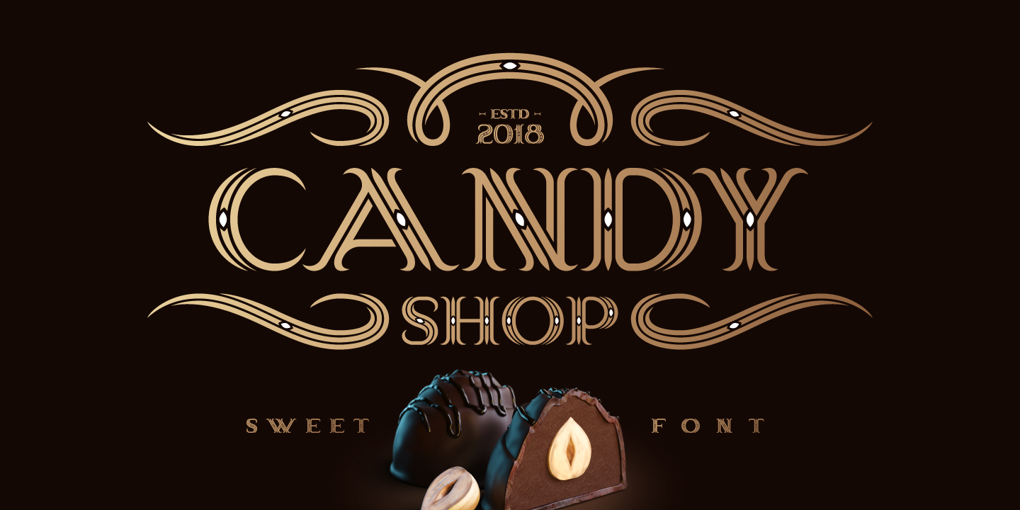 Пример шрифта Candy Shop #1